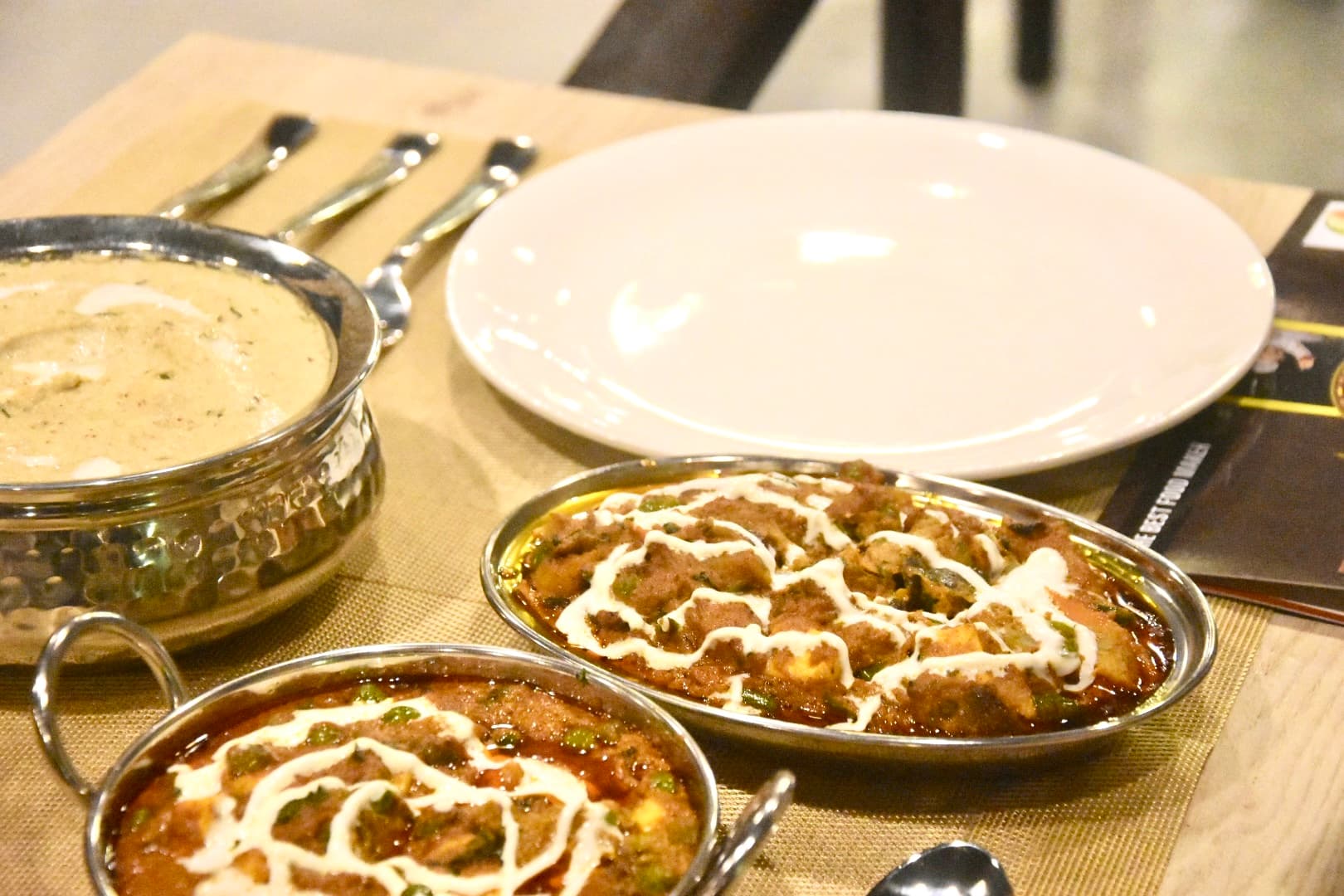 Vegetarian Indian dishes served at Shanti Regency